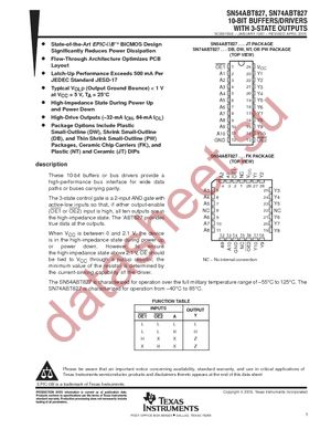 SN74ABT827DBRG4 datasheet  